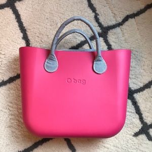 Hot Pink Leather Tote “O Bag”